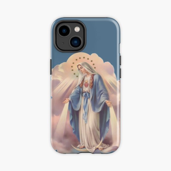 Protective iPhone Case Our Lady of Grace Virgin Mary Religious Artwork Phone Case IP13/14 Magnetic MagSafe Compatible