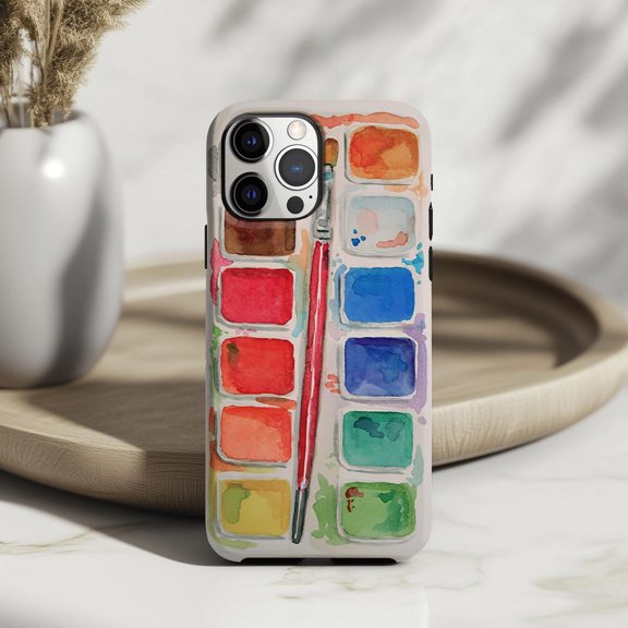 Protective iPhone Case Paint Palette Phone Case Artist Art Lover IP13/14 Magnetic MagSafe Compatible