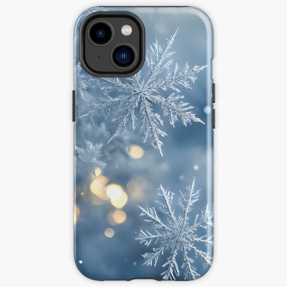 Protective iPhone Case Perfect Snowflakes Frozen Geometric Ice Crystal Lattice Phone Case IP13/14 Magnetic MagSafe Compatible