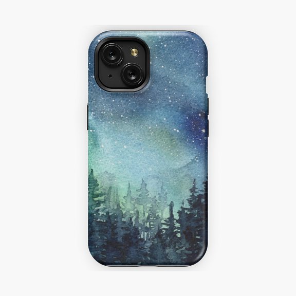 Protective iPhone Case Phone Case Aurora Northern Lights Design IP13/14 Magnetic MagSafe Compatible
