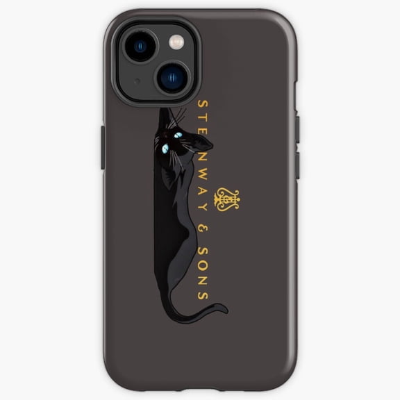 Protective iPhone Case Piano Cat Keyboard Musical Instrument Musical Notes Feline Cover IP13/14 Magnetic MagSafe Compatible
