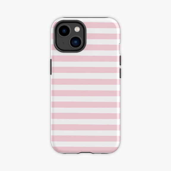 Protective iPhone Case Pink Stripe Background Design Phone Case IP15 Magnetic MagSafe Compatible