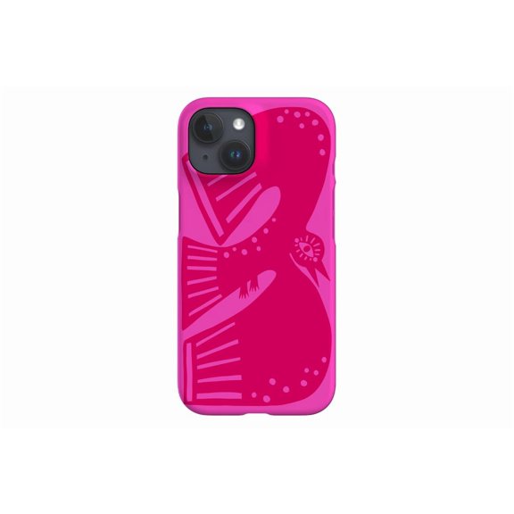 Protective iPhone Case Placement Bird Bohemian Boho Animal Pinks Feathered Wildlife Cover IP16 Magnetic MagSafe Compatible