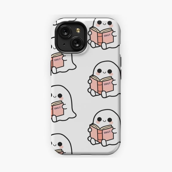 Protective iPhone Case Playful Ghost Phone Case Fun Cartoon Artwork IP13/14 Magnetic MagSafe Compatible