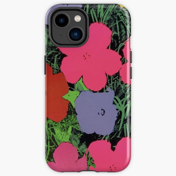 Protective iPhone Case Pop Art Painted Screen Print Repeating Element Graphic Heavy Duty Shockproof Hard Shell IP13/14 Magnetic MagSafe Compatible