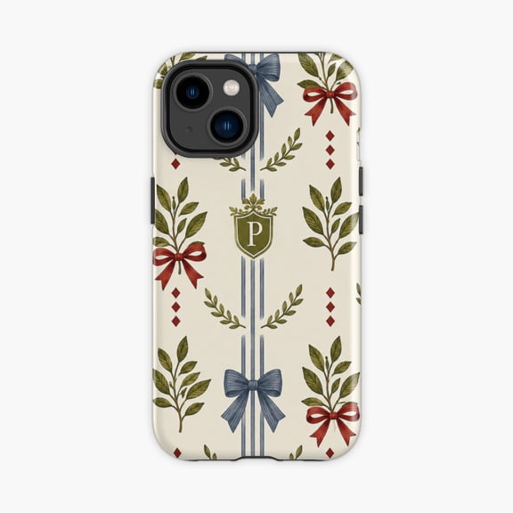 Protective iPhone Case Posh Preppy Letter P Monogram Phone Case IP13/14 Magnetic MagSafe Compatible