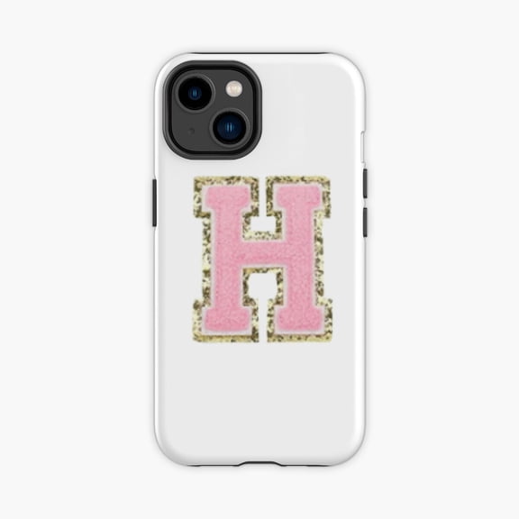 Protective iPhone Case Preppy Varsity Letter H Phone Case IP16 Magnetic MagSafe Compatible