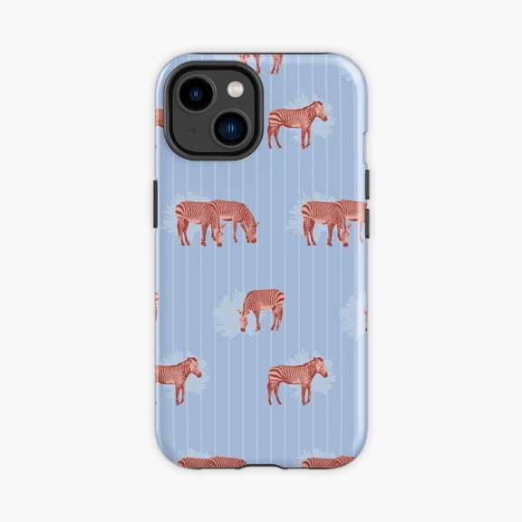 Protective iPhone Case Preppy Zebra Pattern Phone Case IP13/14 Magnetic MagSafe Compatible