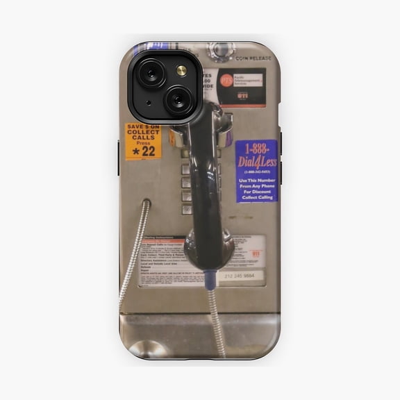 Protective iPhone Case Public Telephone Phone Case Urban Payphone Design IP13/14 Magnetic MagSafe Compatible