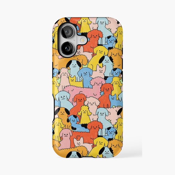 Protective iPhone Case Pup Rally Peach Fuzz Design Phone Case IP13/14 Magnetic MagSafe Compatible