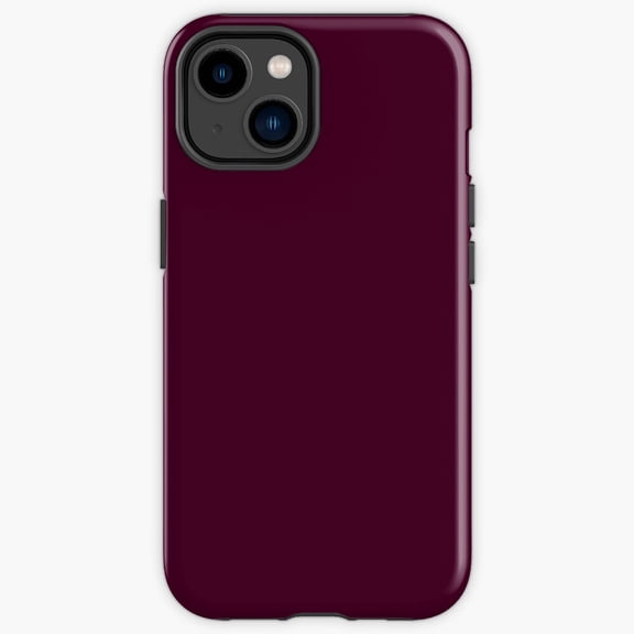 Protective iPhone Case Pure Color Burgundy Deep Wine Crimson Solid Matte Heavy Duty Shockproof Hard Shell IP13/14 Magnetic MagSafe Compatible