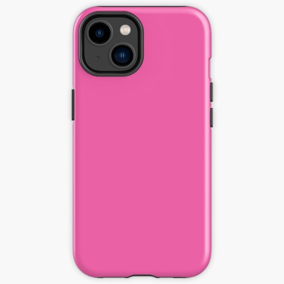 Protective iPhone Case Pure Color Hot Pink Vivid Neon Magenta Solid Matte Heavy Duty Shockproof Hard Shell IP16 Magnetic MagSafe Compatible