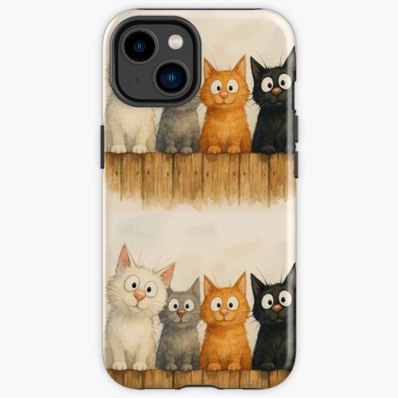 Protective iPhone Case Purrrfect Pose Cute Kittens Tom Cat Family Portrait Shield IP16 Magnetic MagSafe Compatible