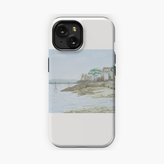 Protective iPhone Case Quiet Tides Clevedon Pier Coastal Phone Case IP13/14 Magnetic MagSafe Compatible