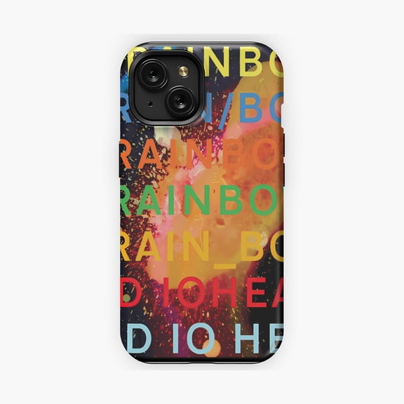Protective iPhone Case In Rainbows Colorful Artistic Inspired Decorative Phone Case Abstract Music Spectrum Art Cover IP13/14 Magnetic MagSafe Compatible
