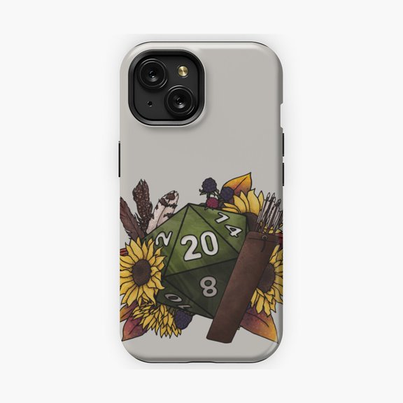 Protective iPhone Case Ranger Class Dice Phone Case Tabletop Gaming Theme IP15 Magnetic MagSafe Compatible