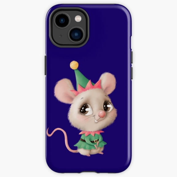Protective iPhone Case Rat Winter Cute Rodent Animal Costume Cover IP16 Magnetic MagSafe Compatible