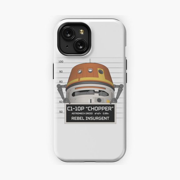 Protective iPhone Case Rebel Droid Phone Case with Futuristic Robot Design Sci-Fi Mechanic IP15 Magnetic MagSafe Compatible