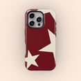 Protective iPhone Case Red Star Burgundy Y2K Retro Starburst Crimson ...