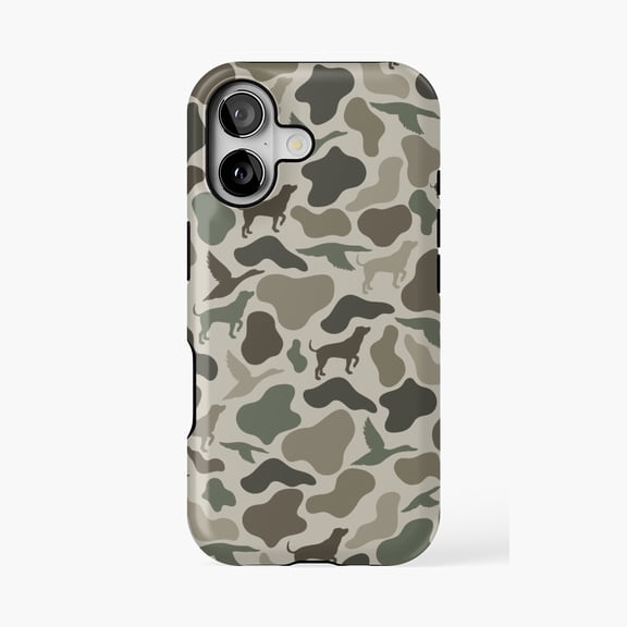 Protective iPhone Case Retro Duck Camo Design Phone Case IP13/14 Magnetic MagSafe Compatible
