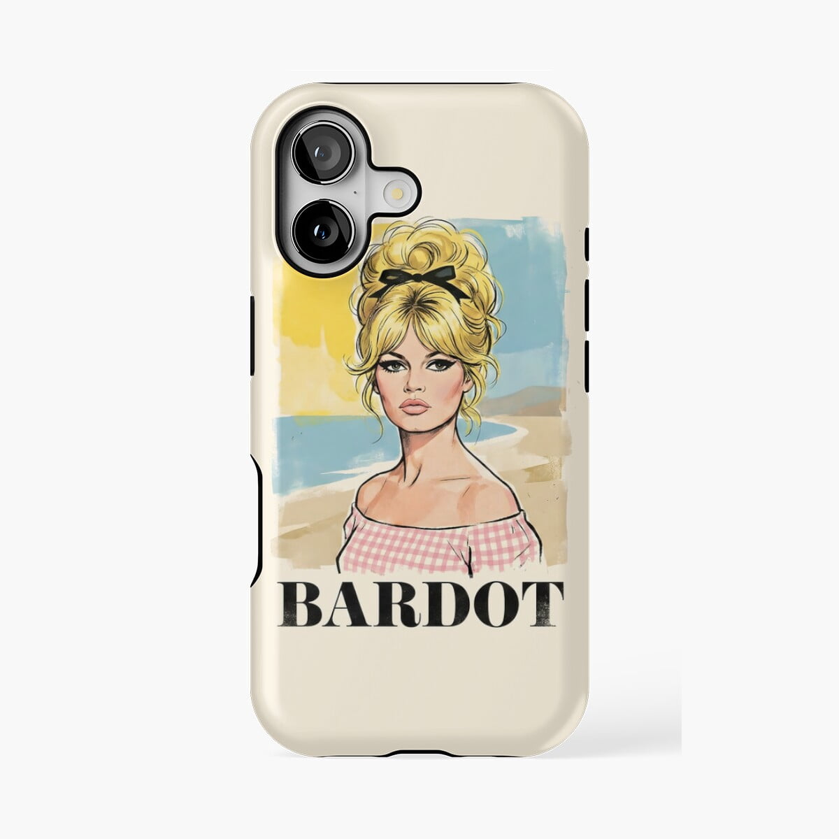 Protective iPhone Case Retro French Icon Illustration Phone Case IP16 ...