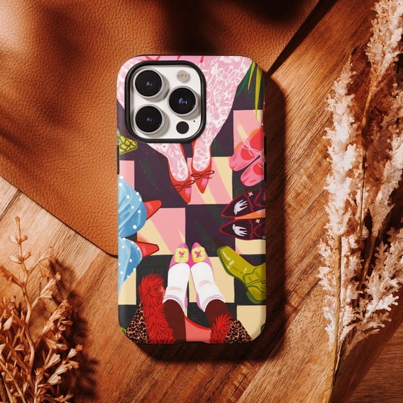 Protective iPhone Case Retro Girl Gang Illustration 90S Comic Pop Art Character Case IP13/14 Magnetic MagSafe Compatible