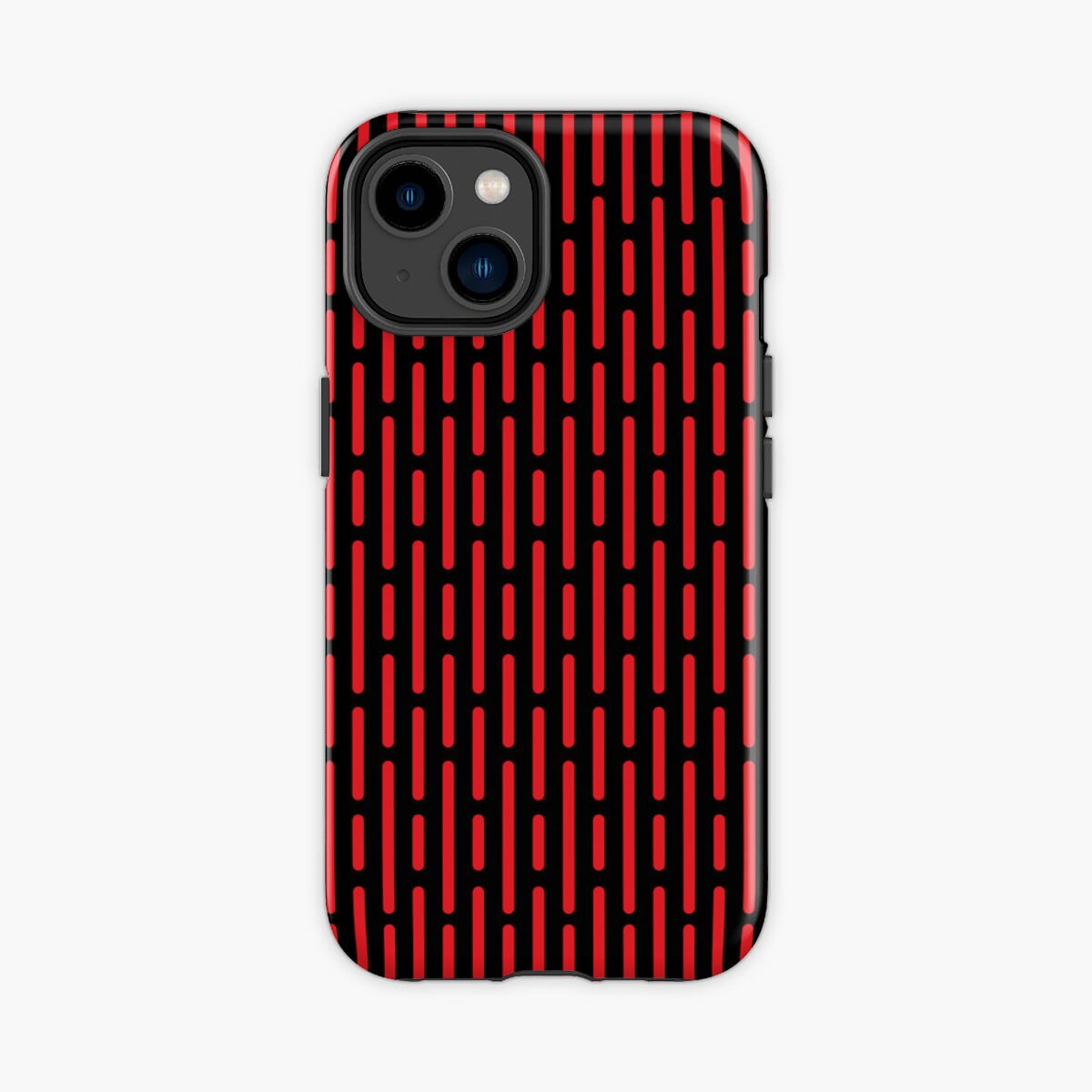Protective iPhone Case Retro Red Black Geometric Line Pattern Phone ...