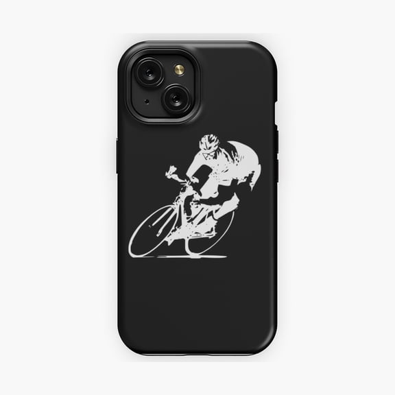 Protective iPhone Case Road Bike Bicycle Sport Inspired Decorative Phone Case Cycling Peloton Circuit Line Graphic Cover IP16 Magnetic MagSafe Compatible
