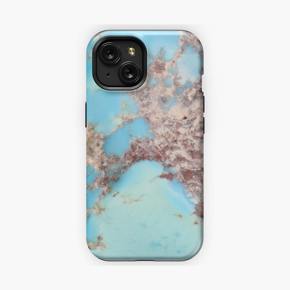 Protective iPhone Case Rugged Turquoise Nugget Rustic Western Pattern Phone Case IP16 Magnetic MagSafe Compatible