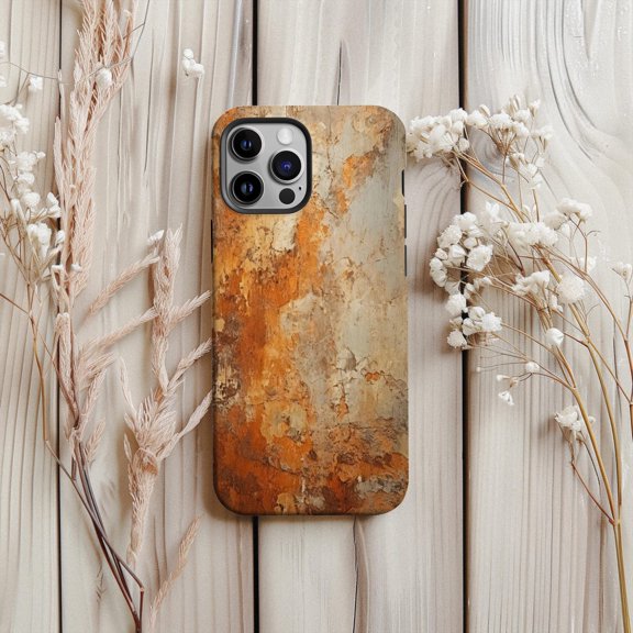 Protective iPhone Case Rusty Earth Tone Protective Cell Phone Case Dual Layer Design Cover IP13/14 Magnetic MagSafe Compatible