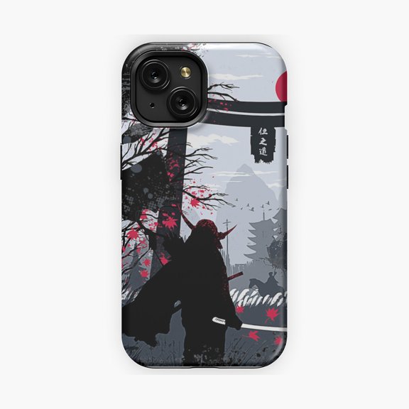 Protective iPhone Case Samurai Ghost Warrior Phone Case Fan Art Design IP13/14 Magnetic MagSafe Compatible