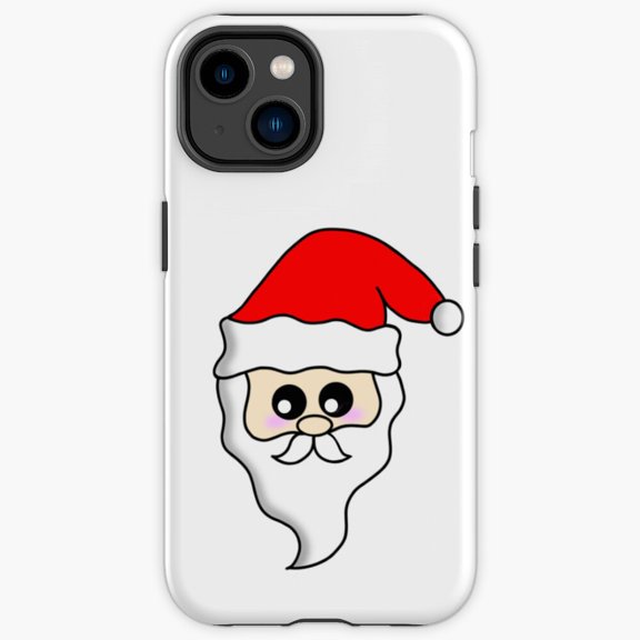 Protective iPhone Case Santa Claus Cute Drawing Sticker Graphic Collage Cover IP16 Magnetic MagSafe Compatible