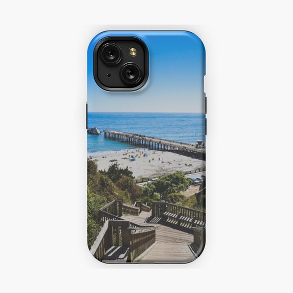 Protective iPhone Case Santa Cruz Sea Cliff Pier Phone Case IP13/14 Magnetic MagSafe Compatible