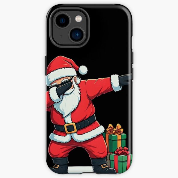 Protective iPhone Case Santa Dab Illustration Cool Winter Art Dancing Character Cover IP13/14 Magnetic MagSafe Compatible