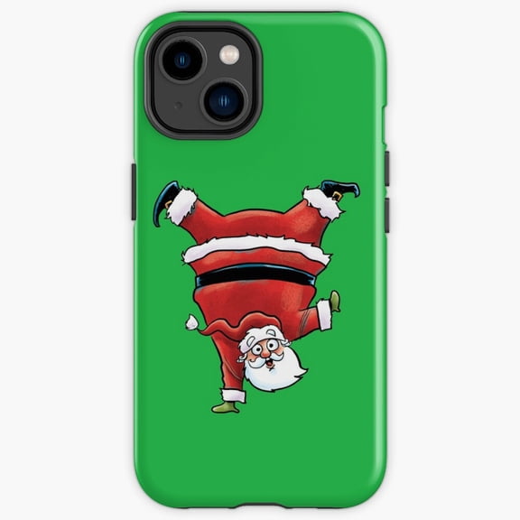 Protective iPhone Case Santa Handstand Gymnastics Acrobatics Fitness Performance Shield IP13/14 Magnetic MagSafe Compatible