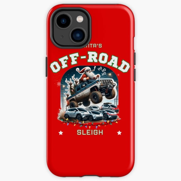 Protective iPhone Case Santa Offroad Design 4X4 Truck Mud Trail Adventure Cover IP15 Magnetic MagSafe Compatible