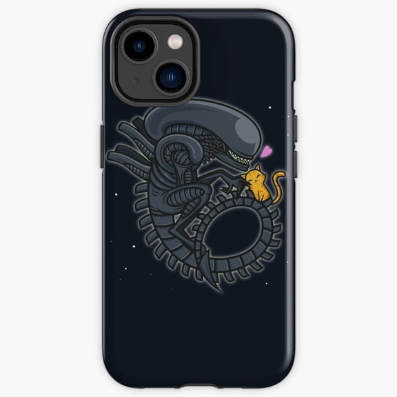 Protective iPhone Case Scifi Alien Monster Cuddles Creepy Horror Extraterrestrial Graphic Cover IP13 Pro Magnetic MagSafe Compatible