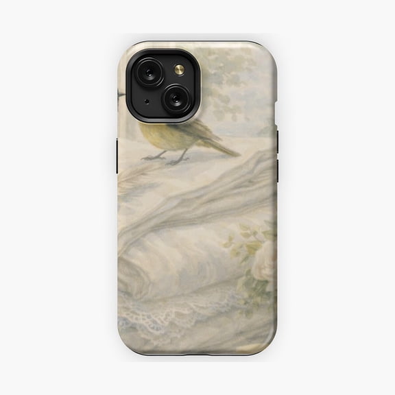 Protective iPhone Case Seaside Lovebirds Coastal Bird Phone Case IP16 Magnetic MagSafe Compatible