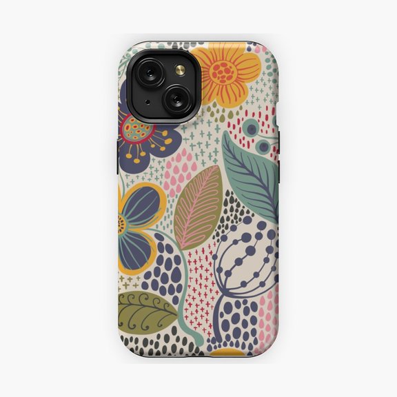 Protective iPhone Case Secret Garden Floral Artwork Phone Case Shield IP16 Magnetic MagSafe Compatible