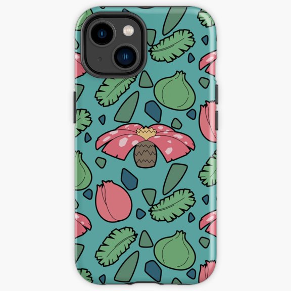 Protective iPhone Case Seed Monster Collage Whimsical Spooky Fantasy Creature Heavy Duty Shockproof Hard Shell IP16 Pro Magnetic MagSafe Compatible