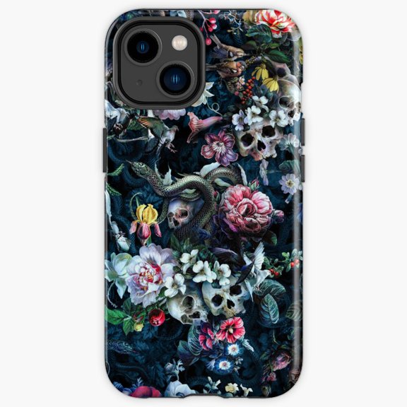 Protective iPhone Case Skull And Snakes Seven Gothic Serpent Bone Heavy Duty Shockproof Hard Shell IP15 Magnetic MagSafe Compatible