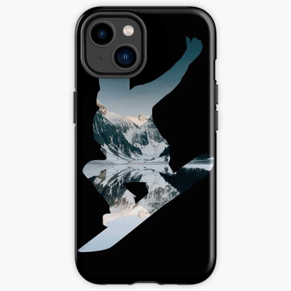 Protective iPhone Case Snowboard Mountain Peak Extreme Sport Altitude Slogan Phone Case IP13/14 Magnetic MagSafe Compatible