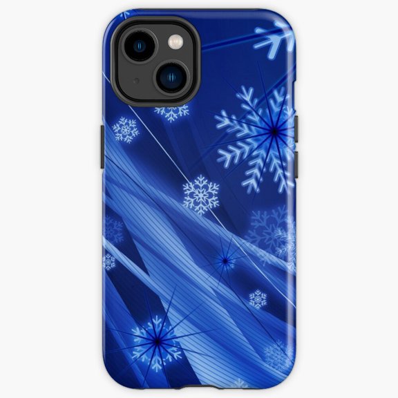 Protective iPhone Case Snowflakes Seamless Frozen Ice Crystal Grid Texture Phone Case IP13/14 Magnetic MagSafe Compatible