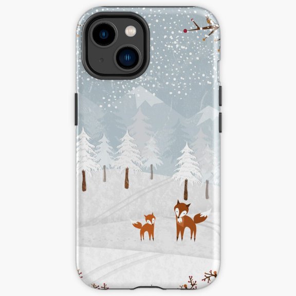 Protective iPhone Case Snowstorm Frozen Blizzard Ice Crystals Winter Weather Photo Phone Case IP15 Magnetic MagSafe Compatible