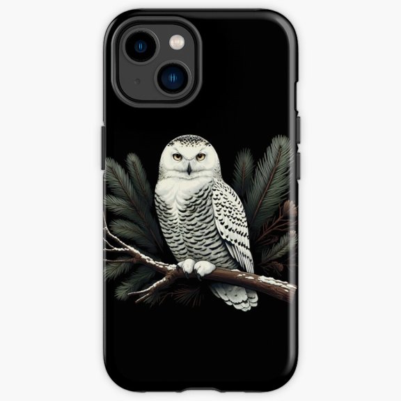 Protective iPhone Case Snowy Owl Wildlife White Nocturnal Arctic Raptor Portrait Guard Phone Case IP16 Magnetic MagSafe Compatible