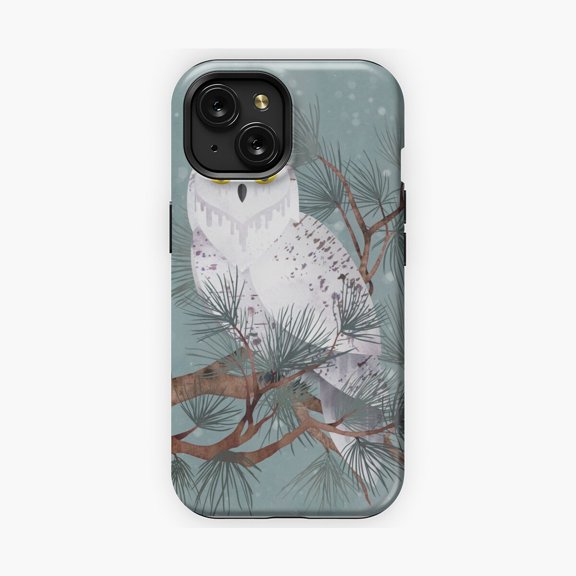 Protective iPhone Case Snowy Scenic Winter Inspired Decorative Phone Case Frosted Mountain Peak Wilderness Slopes Shell IP13/14 Magnetic MagSafe Compatible