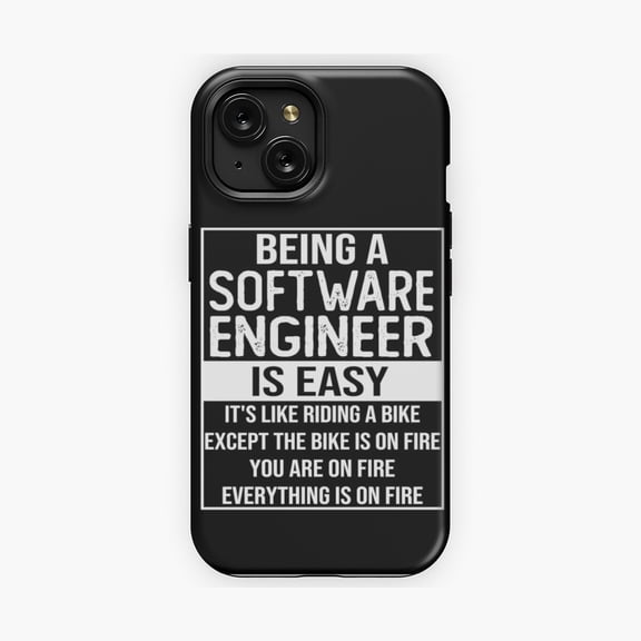 Protective iPhone Case Software Engineer Quote Motivational Tech Phone Case Computer Programmer Problem Solving Cover IP15 Magnetic MagSafe Compatible