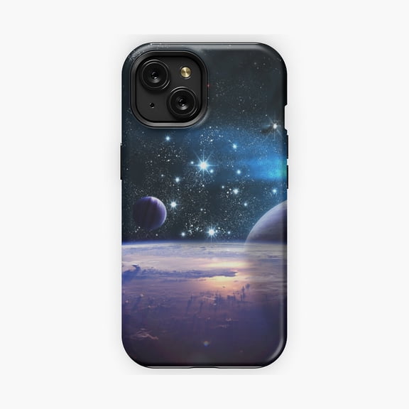 Protective iPhone Case Solar System Space Planet Artwork Phone Case IP13/14 Magnetic MagSafe Compatible