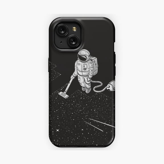 Protective iPhone Case Space Cleaner Abstract Artwork Phone Case Design IP15 Magnetic MagSafe Compatible