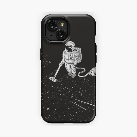 Protective iPhone Case Space Cleaner Abstract Artwork Phone Case Design IP15 Magnetic MagSafe Compatible